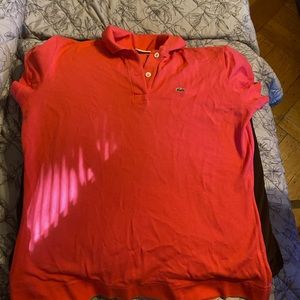 Brand new without tags Lacoste classic T-shirt, size 10 pink